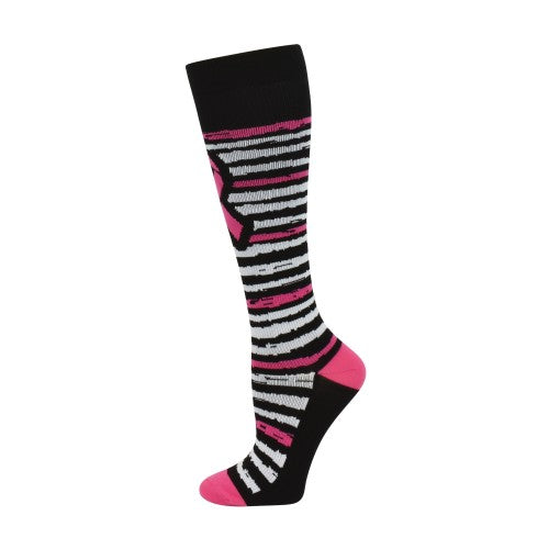 Pro Cure™ Pink Ribbon Stripe Compression Socks