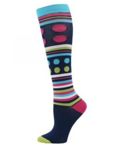 Stripe & Dot Design Compression Socks