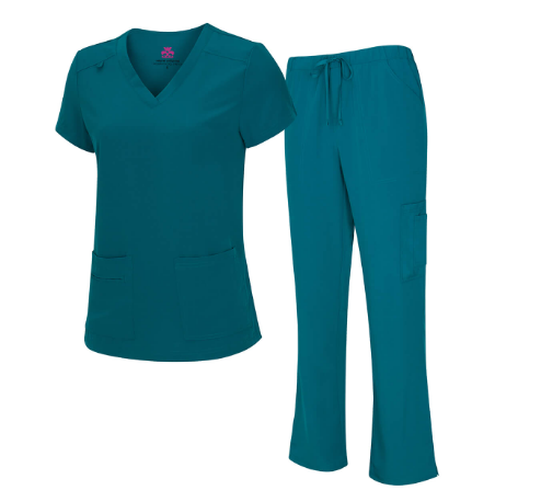 Women’s Cool Stretch V-Neck Cargo Top and Pant Set